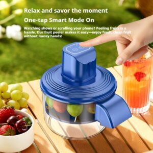 2026 New Transparent Automatic Fruit and Vegetable Peeler Machine Electric One-Touch Peeling Machine Potato/Fruit/Garlic/Grape/Tomato Peeler, Rechargeable Skin Remover for Home