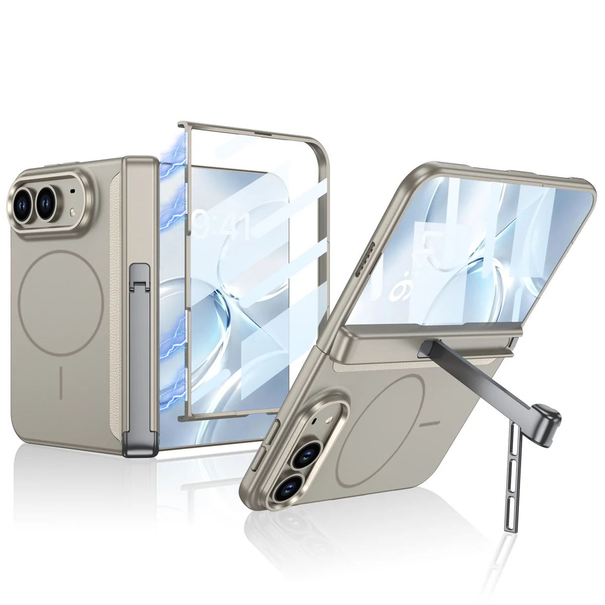 ZEERA FoldStand Pro Case for iPhone Duo: MagSafe Full-Cover Case with 2-Way Hinge Stand & Screen Protector - Image 10