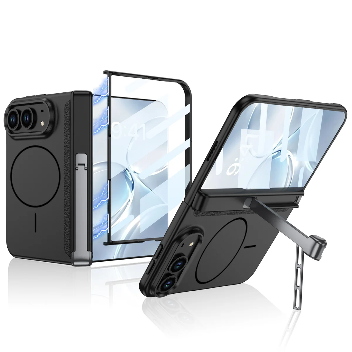 ZEERA FoldStand Pro Case for iPhone Duo: MagSafe Full-Cover Case with 2-Way Hinge Stand & Screen Protector - Image 9