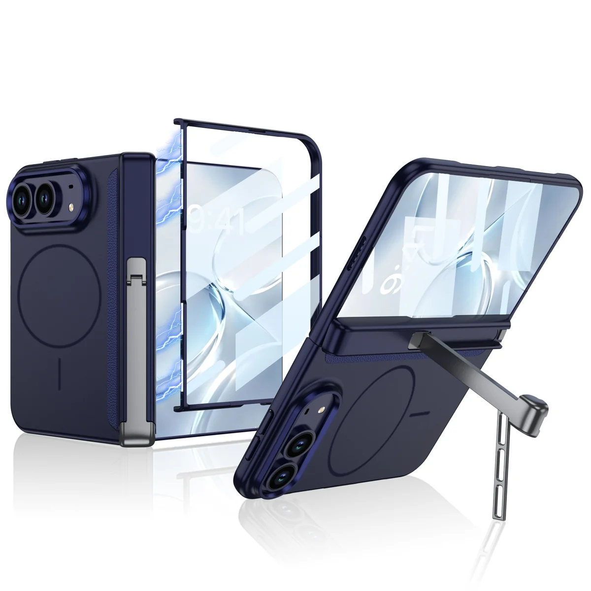 ZEERA FoldStand Pro Case for iPhone Duo: MagSafe Full-Cover Case with 2-Way Hinge Stand & Screen Protector - Image 7