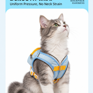 Cat Harness and Leash Set Escape Proof Adjustable Kitten Harness Breathable Mesh Vest Cat Walking Harnesses with Reflective Strips and Flower for Kitty Puppy Bunny (XS)