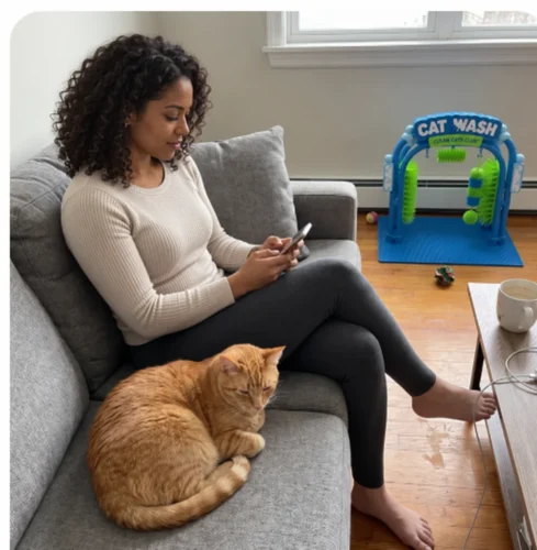 Tervilo Cat Wash Self-Grooming Arch photo review